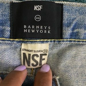 Barneys new york patch jeans